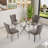 5-Piece Modern Round Pedestal Dining Set with Velvet Tufted Dining Chair for Dining Room and Living Room-588075083-553339865-588075186