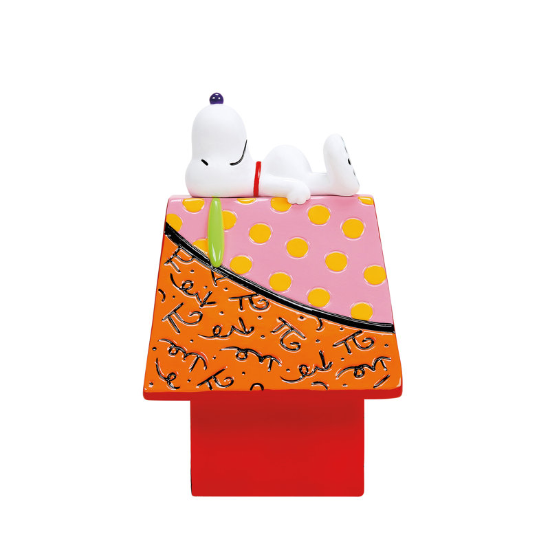 Figurine Enesco Peanuts BRITTO Snoopy dormant sur une niche pour chien 6,5 pouces