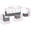  Ensemble de canapé de patio 7 pièces avec coussins en rotin de polyester noir