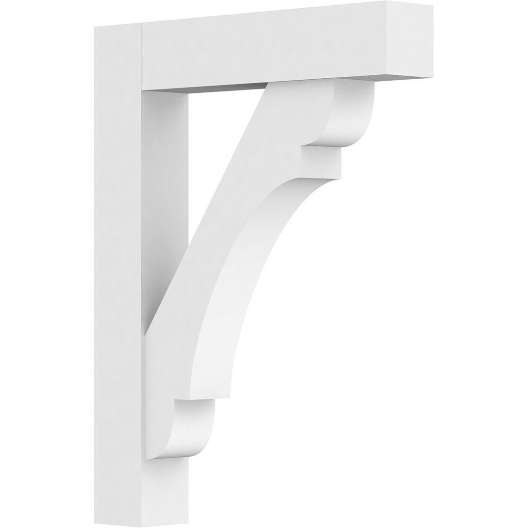 Standard Olympic Architectural Grade PVC Bracket with Block Ends Ekena Millwork 