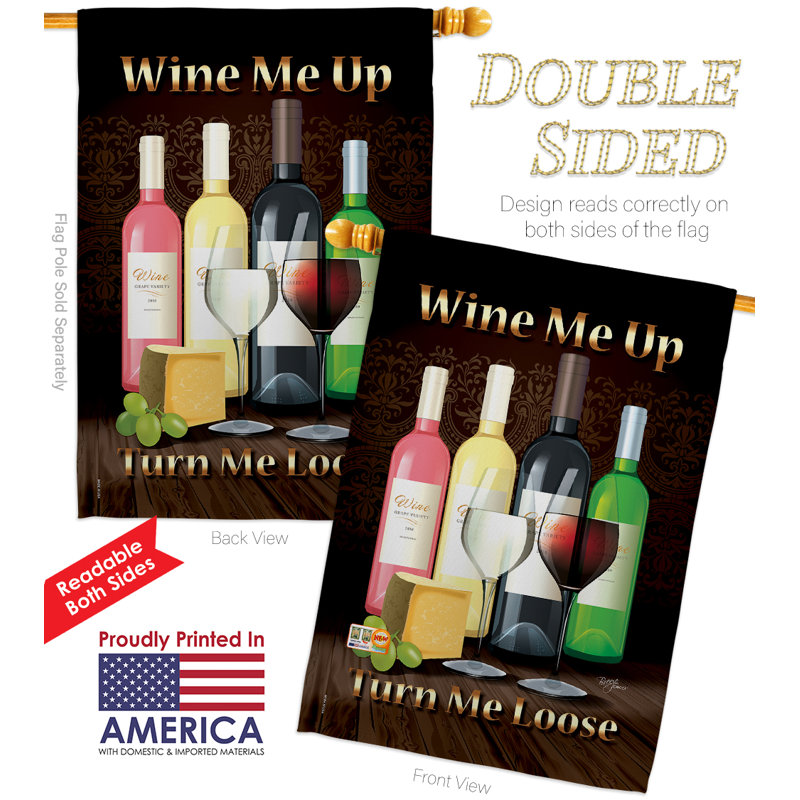 Double Sided 40'' H x 28'' W Polyester Flag Set