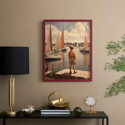 NAUTICAL Series DCV, reproduction encadrée - bois massif