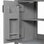 Meuble-lavabo moderne de 122 cm avec lavabo en céramique, portes à fermeture amortie, tiroir rabattable, étagères à double porte, solution de rangement élégante