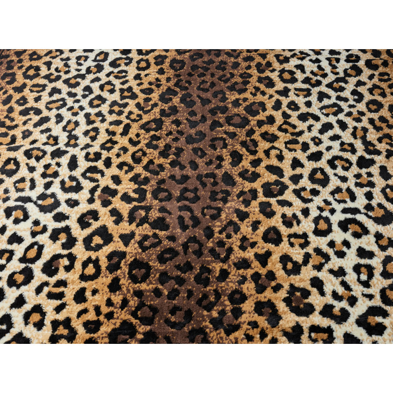 Ebron Leopard Skin 2'3"x7'3" Area Rug, Runner 2' x 8'
