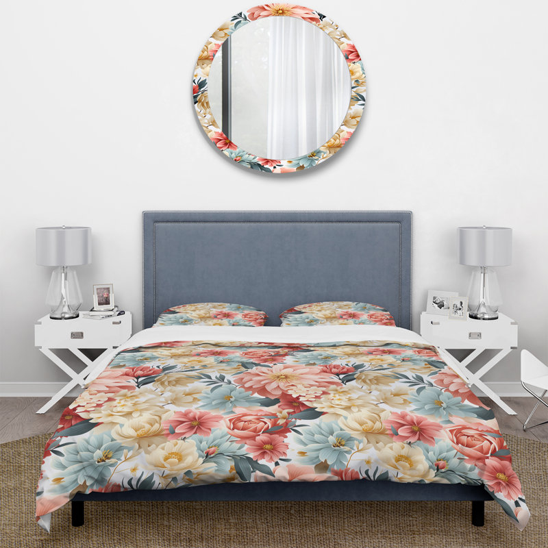 Ensemble de housse de couette Antique Pastels Boho Accents III, Housse de couette pour grand lit et 2 taies décor