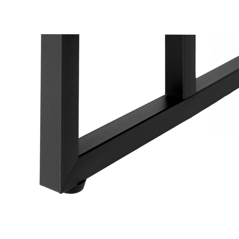 Table d'appoint, en forme de C, bout, côté, collation, stratifié brun, métal noir, contemporain, moderne, Taupe