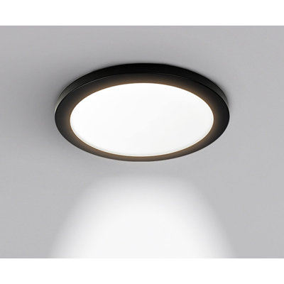 Plafonnier encastré blanc à DEL - mince, bord éclairé - température de couleur réglable 5 CCT - intensité variable 600 lumens