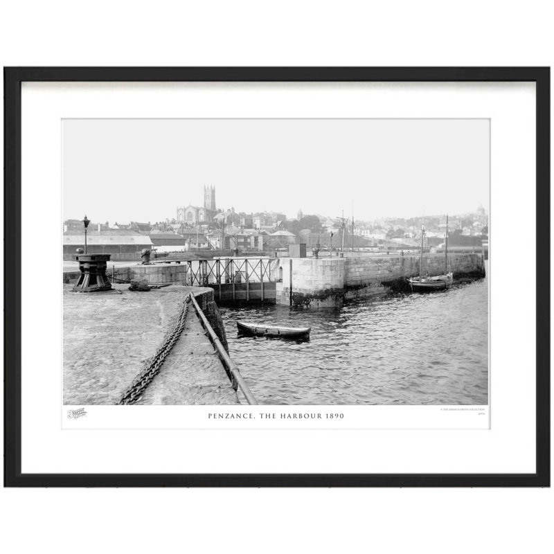 Penzance, The Harbour 1890 - Single Picture Frame Print, 45cm H x 60cm W x 2.3cm D