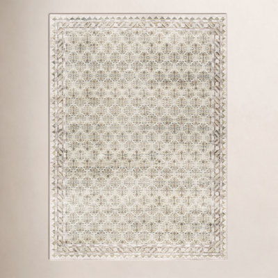 Our PNW Home x Livabliss Rainier Machine Washable Cream Traditional Area Rug