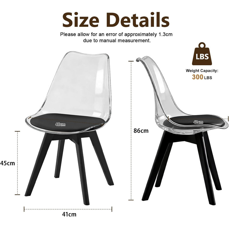 Side Chair, Transparent Black