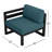 Smith Outdoor Left Arm Lounge Chair with Sunbrella Cushions-2119024209-2139381066