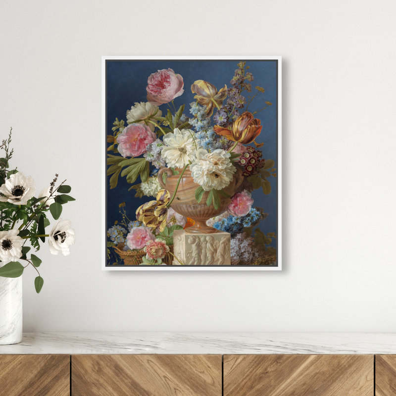 Portmanteau Vase Canvas Floral & Botanical Print by Oliver Gal, Black Frame, 16 x 20, 21"H x 17"W, White Frame