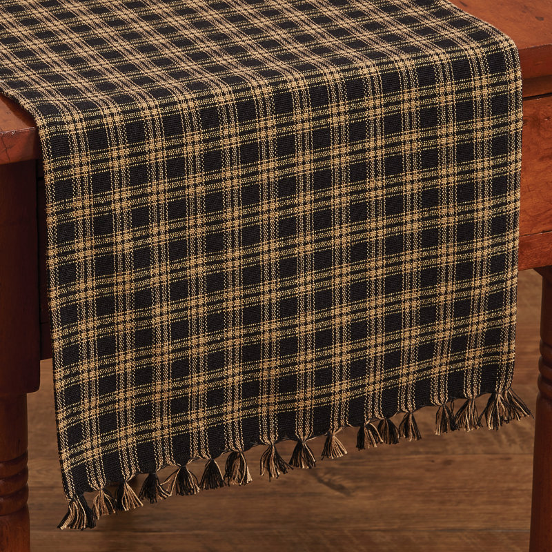 Black Sturbridge Table Runner 13, 54" L x 13" W