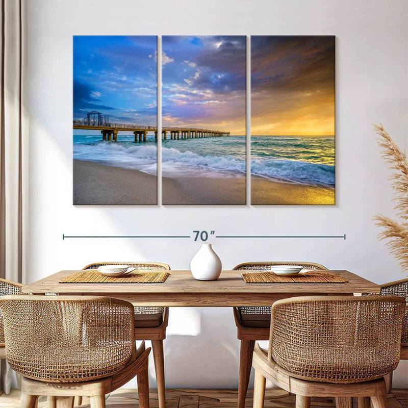 Nicci Powerful Sunrise Pier Miami SOFL, H 42 po x l 65 po