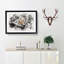 A White Rose Watercolour - Single Picture Frame Print on MDF-56740626-56740627