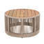 Mobilier de balcon extérieur - Table basse en bois et corde