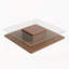 Table basse The Square avec plateau en verre trempé transparent et tablette de rangement, finition noire-718610013