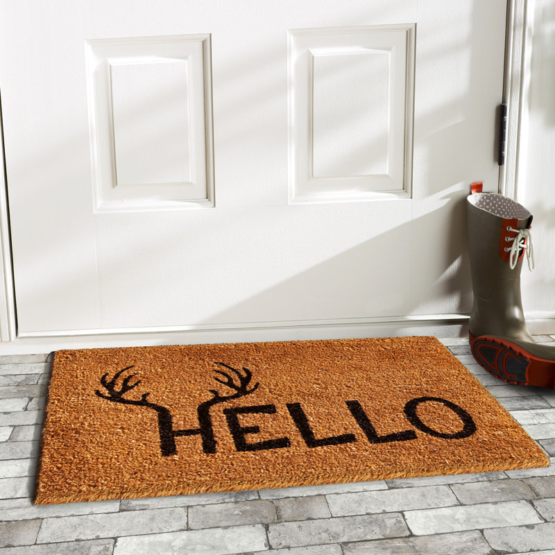 Alain Non-Slip No Pattern Doormat, Rectangle 1'5" x 2'5"