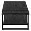 Table basse, accent, cocktail, rectangulaire, salon, L 48 po, stratifié noir