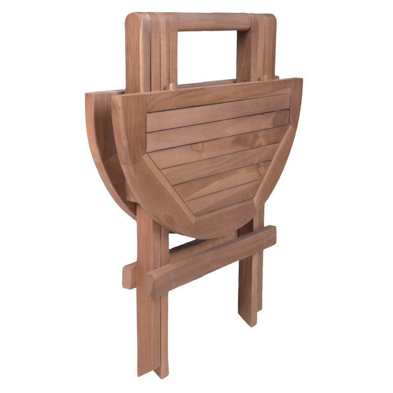 Yadira Teak Folding Outdoor Side Table , 50cm cm W 50cm cm D