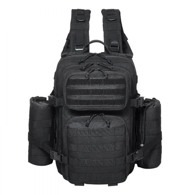 Tactical Backpack 25L Military Backpack with Molle Mode & 3 Compartments,Military Tactical Backpack Molle Daypack 3 Day Bug Out Bag Hiking Rucksack With Bottle Holder