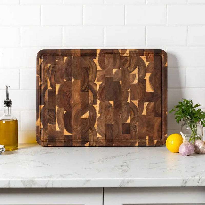 All-Clad Acacia Cutting Board, 19X14x1 Inches