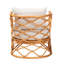 Fauteuil bohémien en rotin miel clair