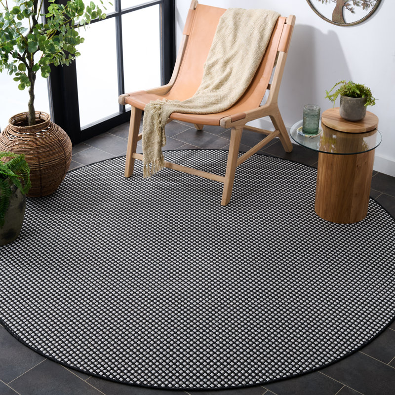 Terrace 810 Geometric Indoor/Outdoor Rug, Round 6'7"