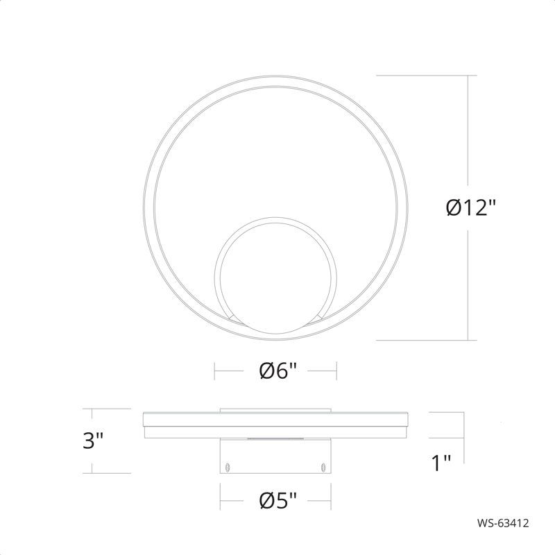 Vespere 2 - Light LED Flush Mounted Sconce, 3000