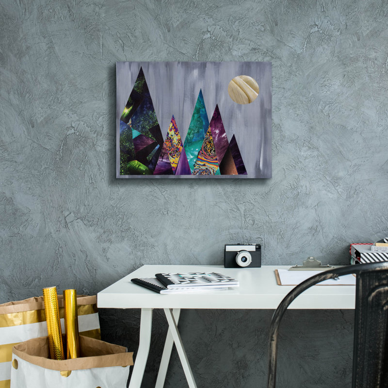 «Mountains» par Artpoptart, art mural sur toile, H 12 po x l 16 po x P 0,75 po