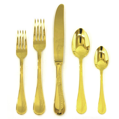 Caccia Flatware Set - 20 Pieces - Gold