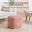 Repose-pieds rembourré rouge Marta-117292800
