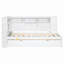 Lit de jour simple en bois avec tablettes de rangement, USB et lit gigogne-1106429387