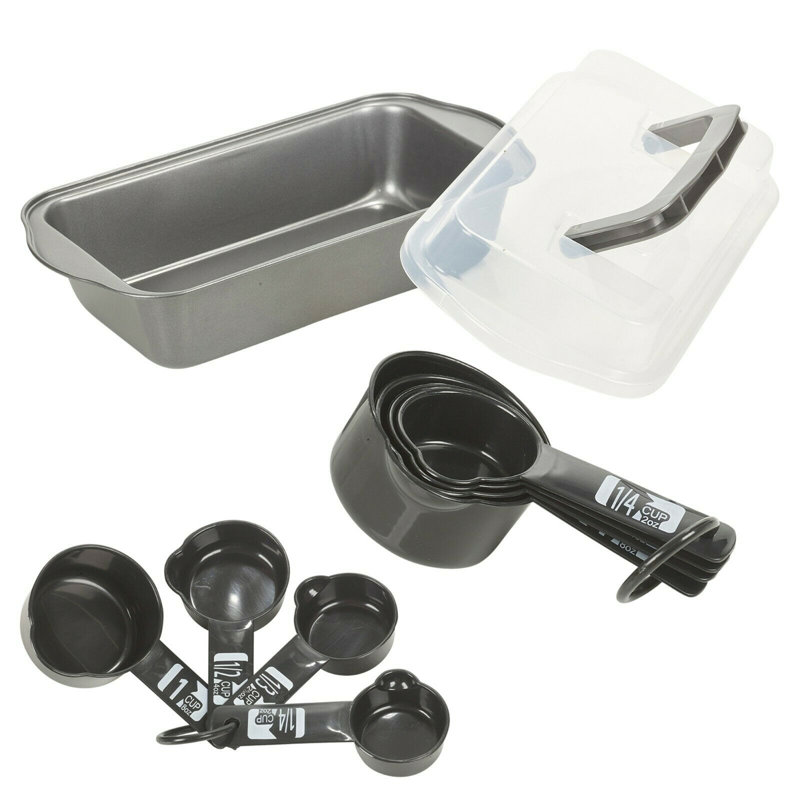 Symple Stuff Haya Bread Making Oven Tin 7-Piece Stainless Steel Measuring Spoon Set