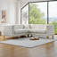 Canapé modulaire en coin en L en velours noir de 82 pouces avec canapé clouté 5 places Chesterfield-251267580