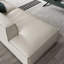 Coussin de canapé modulaire en cuir blanc