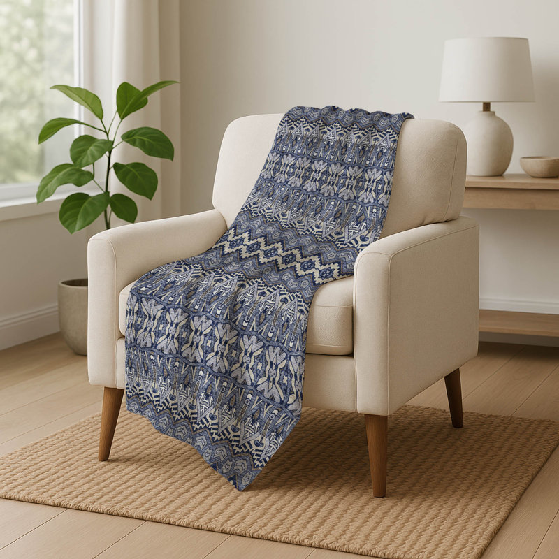 Jeté marocain Addison Sherpa ASB909, En jean