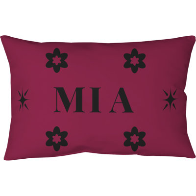 Coussin intérieur / extérieur soufflé et fermé Miami Basketball Colors 25 po x 18 po