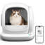 75L Extra Large Open Self-cleaning Smart Automatic Cat Litter Box With Mat & Liner for Multi Cats, App Control/Odour Removal/Safety Protection-120876989
