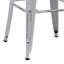 Tabourets de bar sans dossier, légers, industriels, contemporains, rustiques, rétro, costaux, en métal, sans dossier et avec 4 pieds (seulement les chaises)