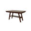 Table rectangulaire à hauteur de comptoir, noyer foncé, fabriquée en bois d'hévéa, finition rectangulaire en noyer, hauteur, placage-1920950118