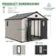 Resin Outdoor Storage Shed With Floor And Windows, Weather-resistant Plastic Storage Shed With Reinforced Steel Structure, Easy to Assemble-135477087