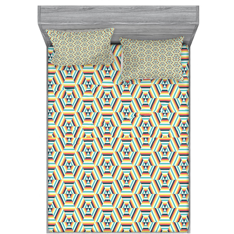 Microfiber Geometric Sheet Set