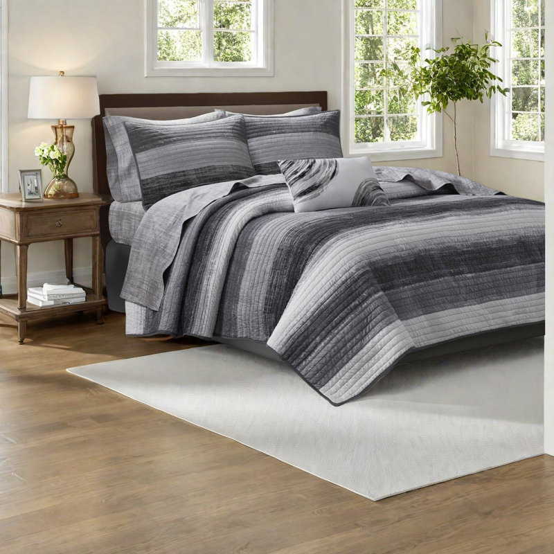 Luxurious 8-piece Bedding Sets, Microfiber Cotton Blend, Contemporary Design For Home