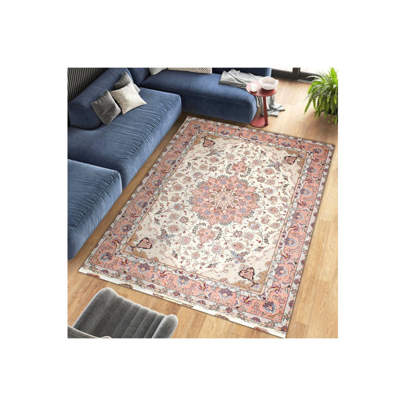 Tapis beige lavable à la machine, Rectangle 3 pi 3 po x 4 pi 11 po