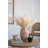 Round Terracotta Vase with Subtle Ribbed Design