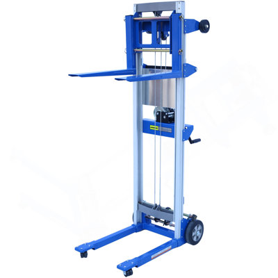 Fixed Straddle Hand Winch Lift Truck, 34.6" Length, 24.8" Width, 66.9" Height, 400 Lbs Capacity