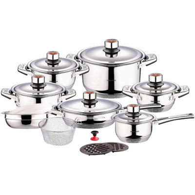 Batterie de cuisine en acier inoxydable 18 pièces Concord