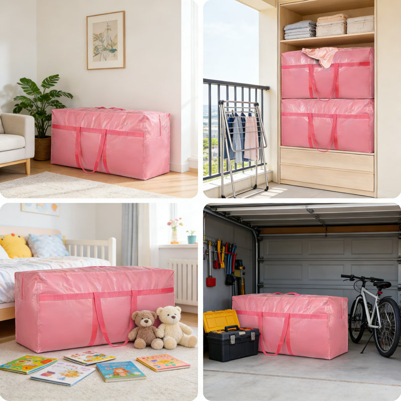 Extra Large Heavy Duty Moving And Storage Bags 2 Pack - Durable Tear-Resistant Foldable Design With Reinforced Handles For Moving, Packing, Travel, And Home Organization