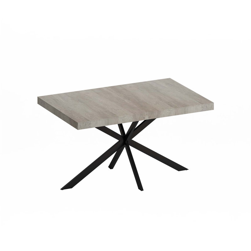 55.11" -70.86" Rectangular Stretch Table Dining Table-Only Table, Gray